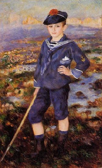Pierre-Auguste Renoir Jeune garcon sur la plage d`Yport Spain oil painting art